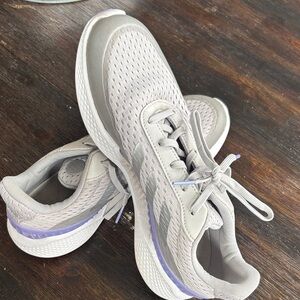 Women's Light Gray Athletic Adidas Golf shoes